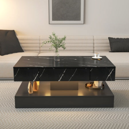 Modern Coffee Table with LED Lights