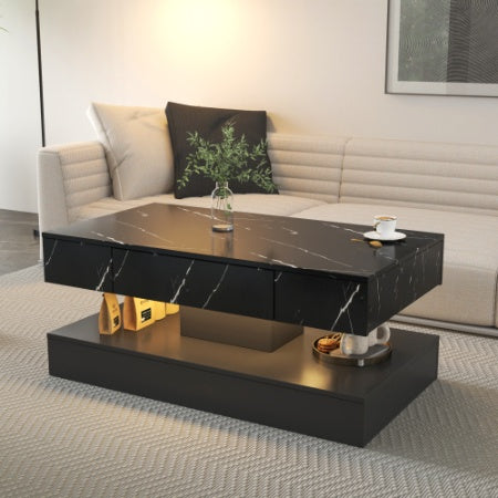 Modern Coffee Table with LED Lights
