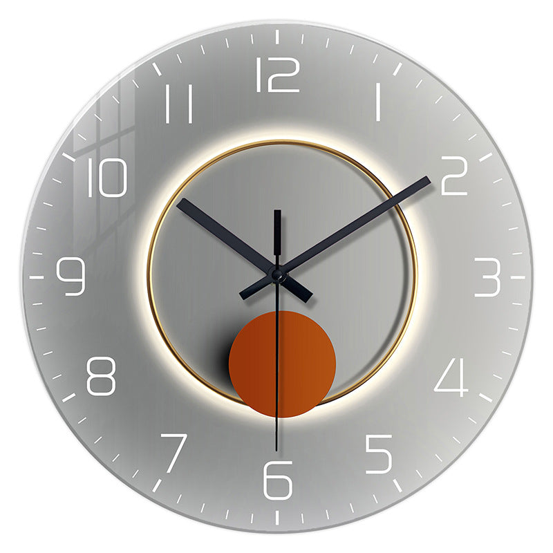 Wall Mounted Tempered Glass Clock