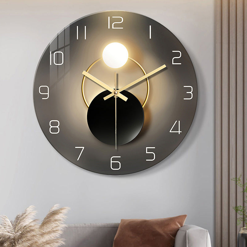 Wall Mounted Tempered Glass Clock