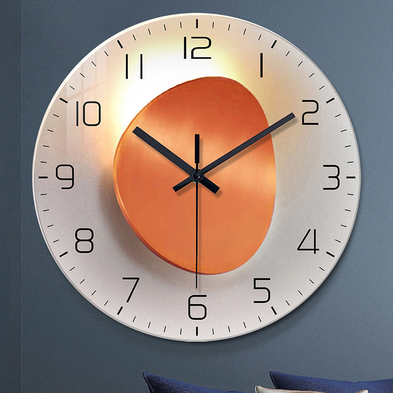 Wall Mounted Tempered Glass Clock