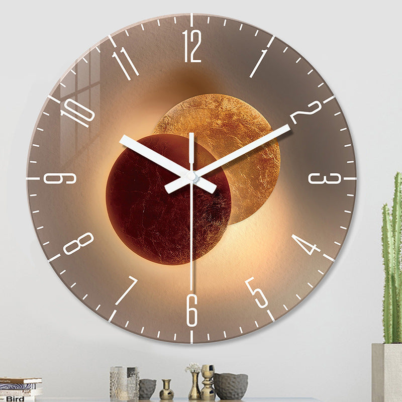 Wall Mounted Tempered Glass Clock