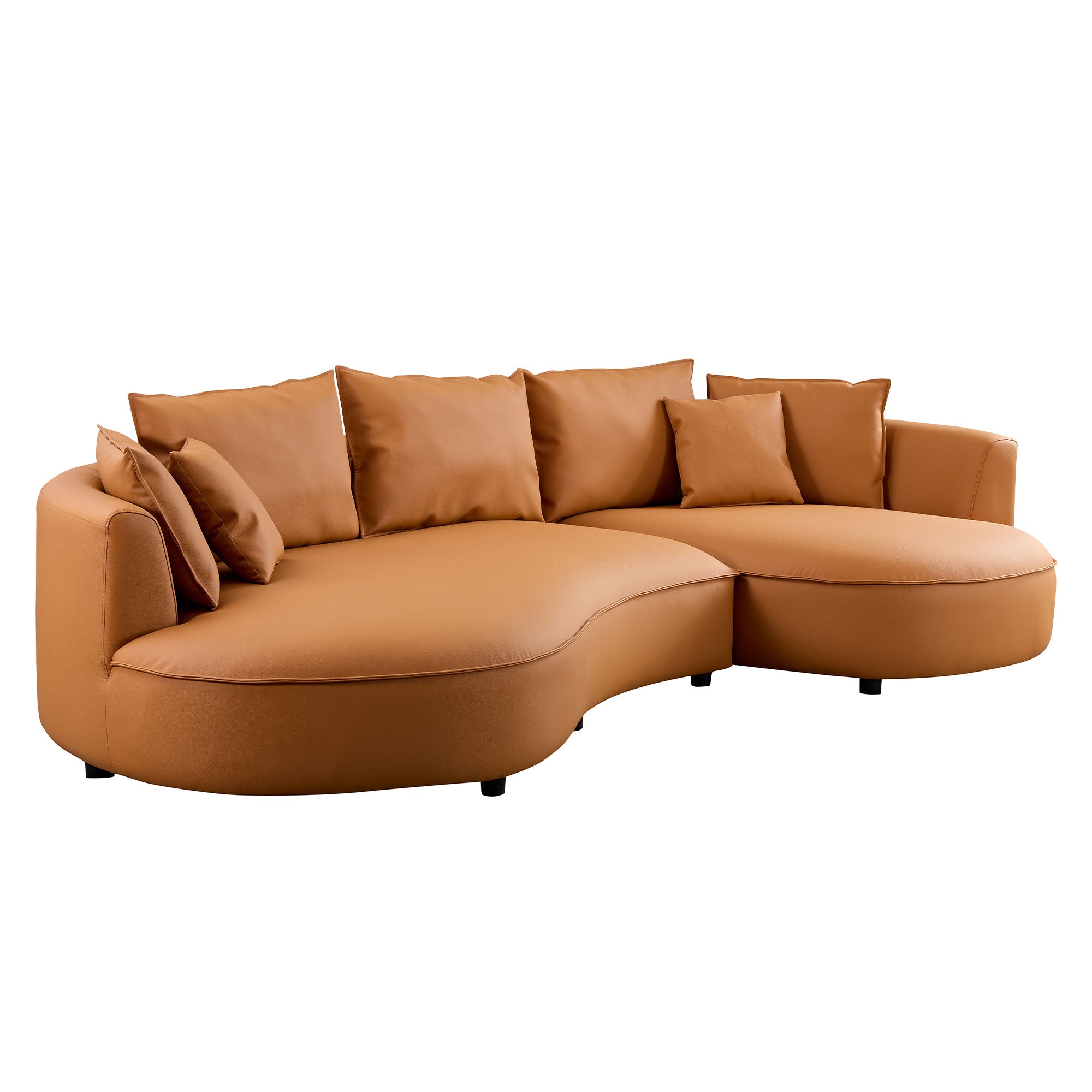 Modern Sectional Curved Sofa - Orange