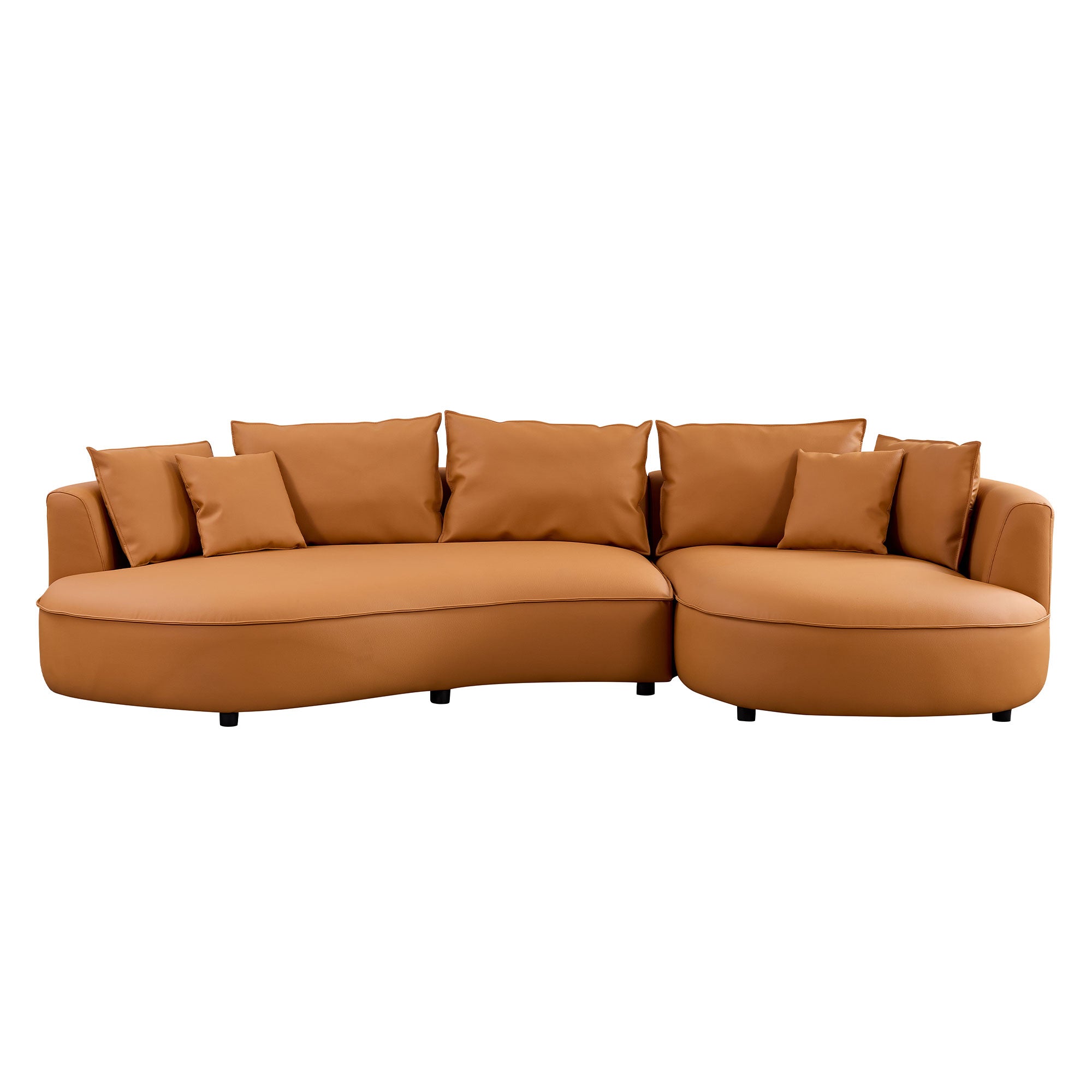 Modern Sectional Curved Sofa - Orange