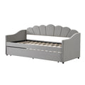 Upholstered Single Sofa Bed - Velvet Gray