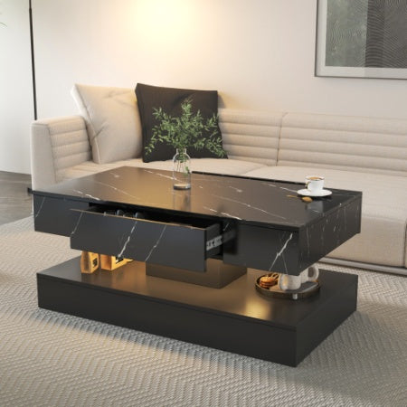 Modern Coffee Table with LED Lights